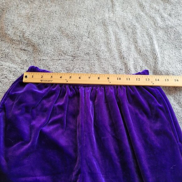 DIane Von Furstenberg Women Top Pants Medium Purple Velvet Paisley Comfort 17340 - Picture 11 of 15
